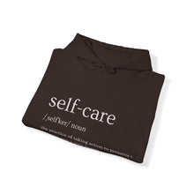 Load image into Gallery viewer, CROWN&#39;D LuxeComfort Unisex Hooded Sweatshirt - Self-care definition
